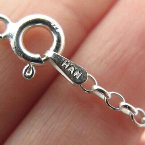 HAN 925 Sterling Silver Italy Rolo Chain Necklace 24" - Picture 7 of 7